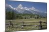 Ranch and Teton Range, Grand Teton National Park, Wyoming, United States of America, North America-Richard Maschmeyer-Mounted Photographic Print