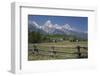 Ranch and Teton Range, Grand Teton National Park, Wyoming, United States of America, North America-Richard Maschmeyer-Framed Photographic Print