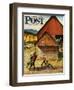 "Ranch Basketball" Saturday Evening Post Cover, November 11, 1950-John Clymer-Framed Giclee Print