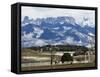 Ranch Below Peaks of the San Juan Mountains, Colorado, United States of America, North America-Kober Christian-Framed Stretched Canvas