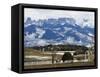 Ranch Below Peaks of the San Juan Mountains, Colorado, United States of America, North America-Kober Christian-Framed Stretched Canvas