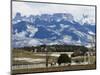 Ranch Below Peaks of the San Juan Mountains, Colorado, United States of America, North America-Kober Christian-Mounted Photographic Print