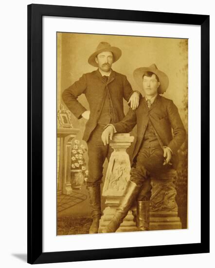 Ranch Hands Dressed As Gentlemen-Gustav Rhine-Framed Art Print