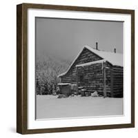 Ranch House after early Fall Blizzard, near Aspen, Colorado, 1941-Marion Post Wolcott-Framed Photographic Print