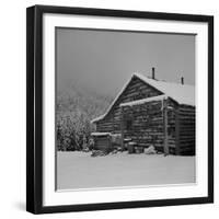 Ranch House after early Fall Blizzard, near Aspen, Colorado, 1941-Marion Post Wolcott-Framed Photographic Print