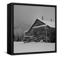 Ranch House after early Fall Blizzard, near Aspen, Colorado, 1941-Marion Post Wolcott-Framed Stretched Canvas