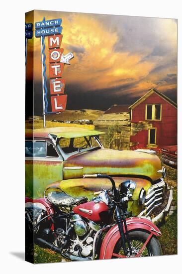 Ranch House Motel-John Roy-Stretched Canvas