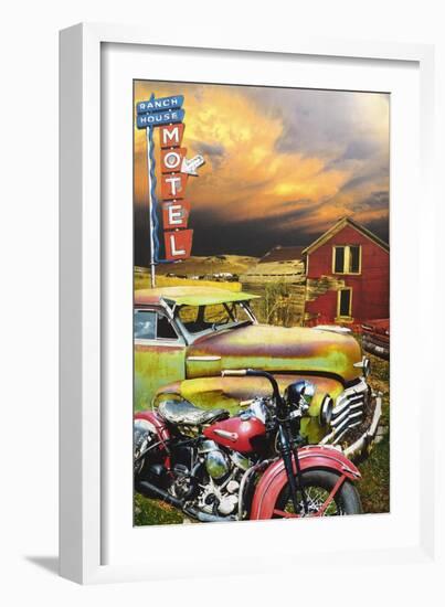 Ranch House Motel-John Roy-Framed Giclee Print