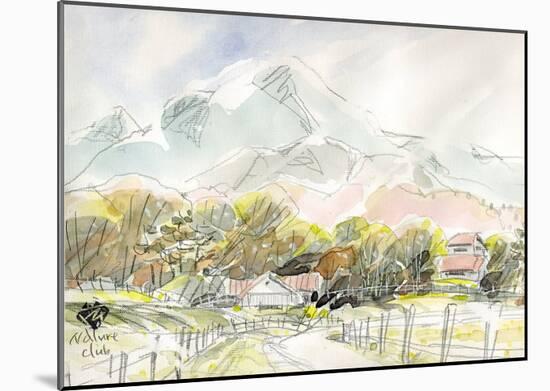 Ranch in Plateau, Scenery of Spring-Kenji Fujimura-Mounted Art Print