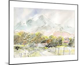 Ranch in Plateau, Scenery of Spring-Kenji Fujimura-Mounted Art Print