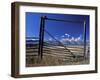 Ranch's Fencing Frames the Mountains of Grand Teton National Park, Wyoming, USA-Diane Johnson-Framed Photographic Print