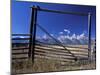 Ranch's Fencing Frames the Mountains of Grand Teton National Park, Wyoming, USA-Diane Johnson-Mounted Photographic Print