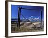 Ranch's Fencing Frames the Mountains of Grand Teton National Park, Wyoming, USA-Diane Johnson-Framed Photographic Print