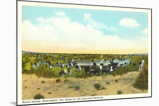 Ranch Scene, Marfa, Texas-null-Mounted Art Print