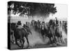 Ranchers Corralling Horses on Pirovano Ranch-Leonard Mccombe-Stretched Canvas