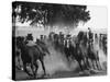 Ranchers Corralling Horses on Pirovano Ranch-Leonard Mccombe-Stretched Canvas