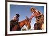 Ranchers with their horses, Horseshoe Working Ranch, Arizona, USA-null-Framed Premium Giclee Print