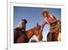 Ranchers with their horses, Horseshoe Working Ranch, Arizona, USA-null-Framed Premium Giclee Print