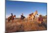 Ranchers with their horses, Horseshoe Working Ranch, Arizona, USA-null-Mounted Art Print