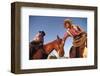 Ranchers with their horses, Horseshoe Working Ranch, Arizona, USA-null-Framed Art Print