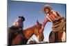 Ranchers with their horses, Horseshoe Working Ranch, Arizona, USA-null-Mounted Art Print