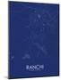 Ranchi, India Blue Map-null-Mounted Poster