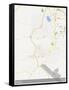 Ranchi, India Map-null-Framed Stretched Canvas