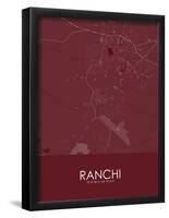 Ranchi, India Red Map-null-Framed Poster