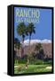 Rancho Las Palmas, California - Golfing Scene-Lantern Press-Framed Stretched Canvas