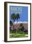 Rancho Las Palmas, California - Golfing Scene-Lantern Press-Framed Art Print