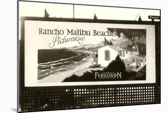 Rancho Malibu Billboard-null-Mounted Art Print