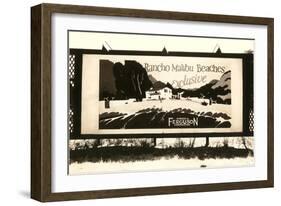 Rancho Malibu Billboard-null-Framed Art Print