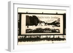 Rancho Malibu Billboard-null-Framed Art Print