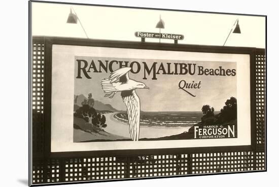 Rancho Malibu Billboard-null-Mounted Art Print