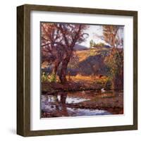 Rancho Near Capistrano-Joseph Kleitsch-Framed Art Print