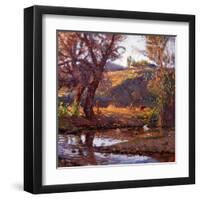 Rancho Near Capistrano-Joseph Kleitsch-Framed Art Print