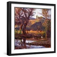 Rancho Near Capistrano-Joseph Kleitsch-Framed Art Print