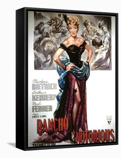 Rancho Notorious, Marlene Dietrich, 1952-null-Framed Stretched Canvas