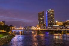 Skyline at dusk, Grand Rapids, Michigan, USA-Randa Bishop-Photographic Print