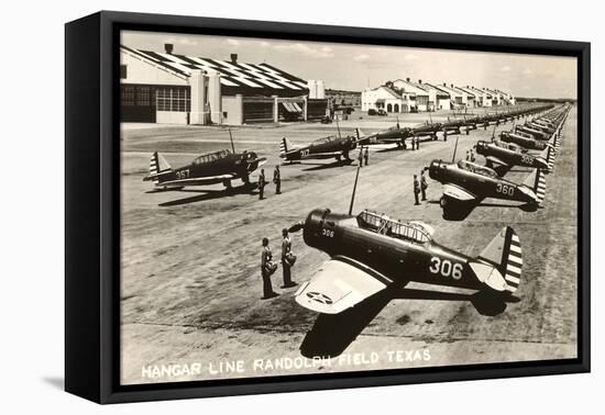 Randolph Field, Texas, with Fighter Planes-null-Framed Stretched Canvas