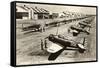 Randolph Field, Texas, with Fighter Planes-null-Framed Stretched Canvas