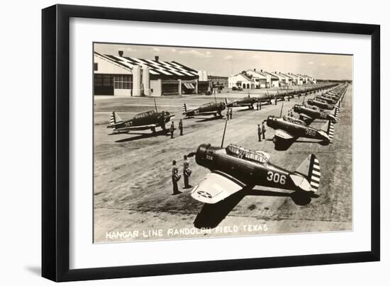 Randolph Field, Texas, with Fighter Planes-null-Framed Art Print