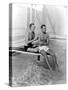 Randolph Scott and Cary Grant Poolside at their Santa Monica Beach Front House, 1935-null-Stretched Canvas