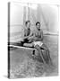 Randolph Scott and Cary Grant Poolside at their Santa Monica Beach Front House, 1935-null-Stretched Canvas