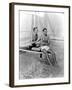 Randolph Scott and Cary Grant Poolside at their Santa Monica Beach Front House, 1935-null-Framed Photo