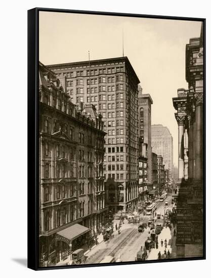 Randolph Street in the Chicago Loop, 1890s-null-Framed Stretched Canvas