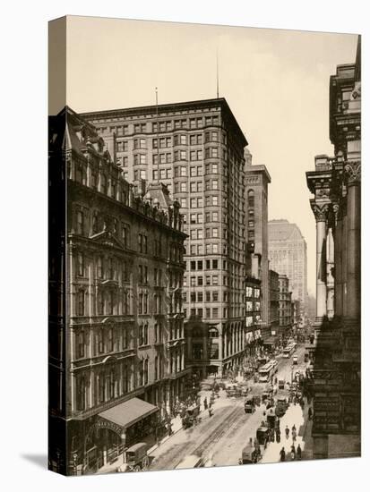 Randolph Street in the Chicago Loop, 1890s-null-Stretched Canvas