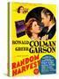 Random Harvest, Greer Garson and Ronald Colman on window card, 1942-null-Stretched Canvas
