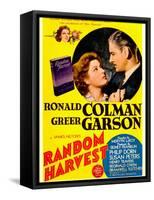 Random Harvest, Greer Garson and Ronald Colman on window card, 1942-null-Framed Stretched Canvas