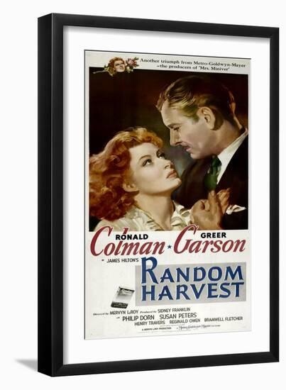 Random Harvest, Greer Garson, Ronald Colman, 1942-null-Framed Art Print